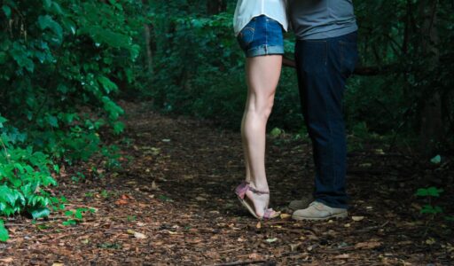 man and woman standing face to face