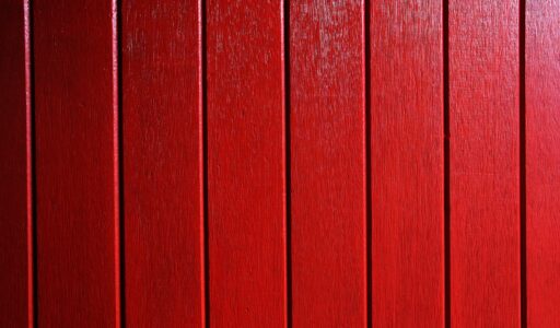 red wooden surface